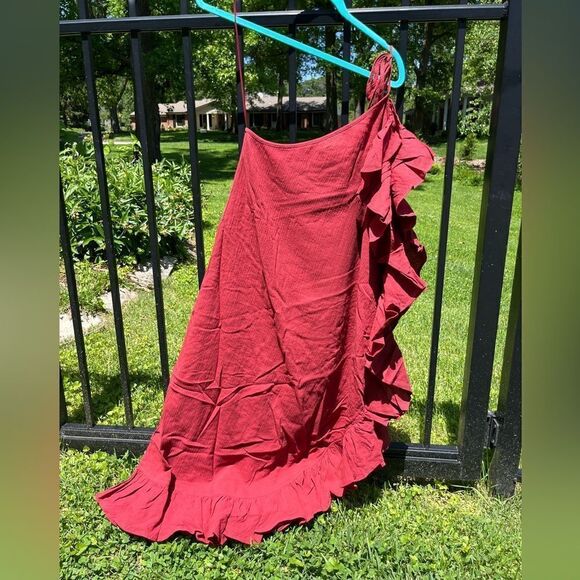 J Crew Ruffle One Shoulder Cover Up Dress in Soft Gauze NWT - Picture 5 of 7